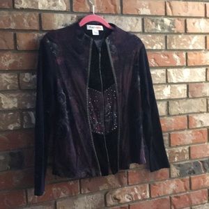 2 U Design Rhinestone Zip Jacket Size Large